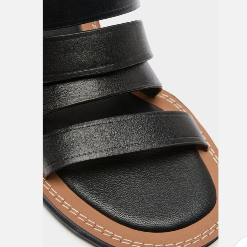 Zara limited edition pure leather strappy sandals - Picture 6 of 8
